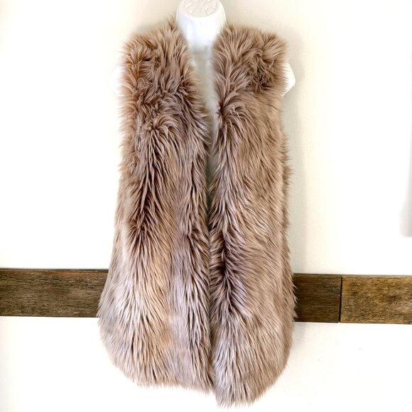 Dylan Faux Fur Vest L Champagne Warm Womens - Picture 7 of 8